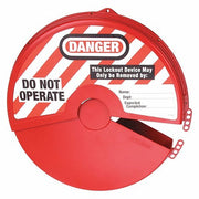 Master Lock 484 Gate Valve Lockout Collapsible Gate Valve Lockout, For 13 in Max Hand Wheel Dia, Red