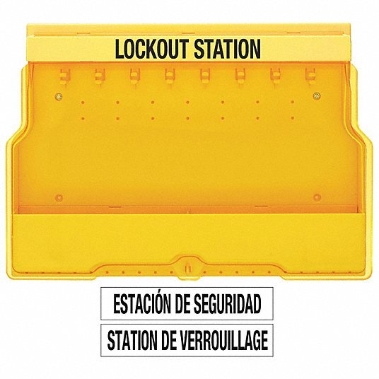 Master Lock S1850 Lockout Station, No Padlocks, Cover Lockout Station