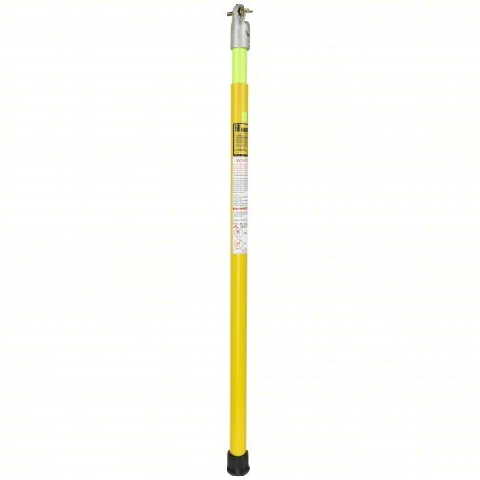 Amprobe TIC 410A Adjustable Hot Stick 122 kV Max. Volt Rating, Fiberglass, Yellow