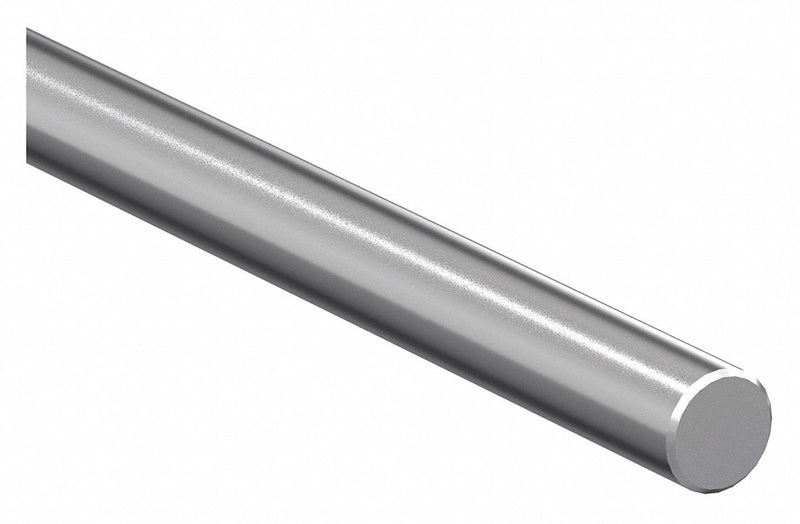 PBC Linear NIL08-072.000 Linear Shaft, Solid, 1/2 in Dia, 72 in Lg, Carbon Steel, Polished