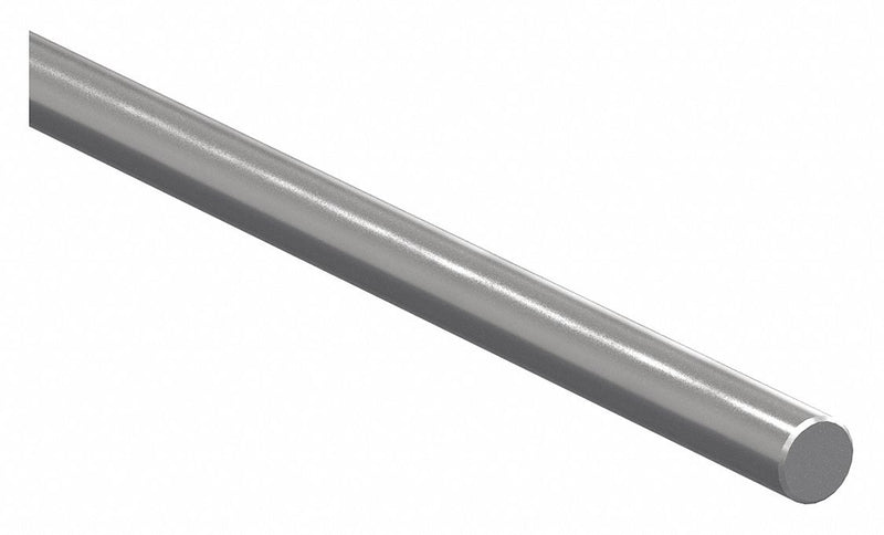 PBC Linear NIL08SS-048.000 Linear Shaft, Solid, 1/2 in Dia, 48 in Lg, Stainless Steel, Polished