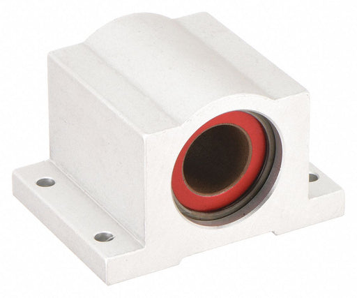PBC Linear P24 Mounted Linear Bearing, Single, Closed Pillow Block, 1 1/2 in Inside Dia, Frelon Gold