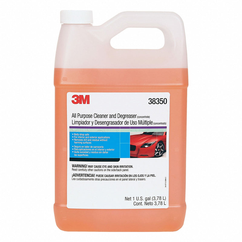 3M 38350 All Purpose Cleaner and Degreasers, Bottle, Solvent, 1 gal Container Size, Nonflammable, Chlorinated