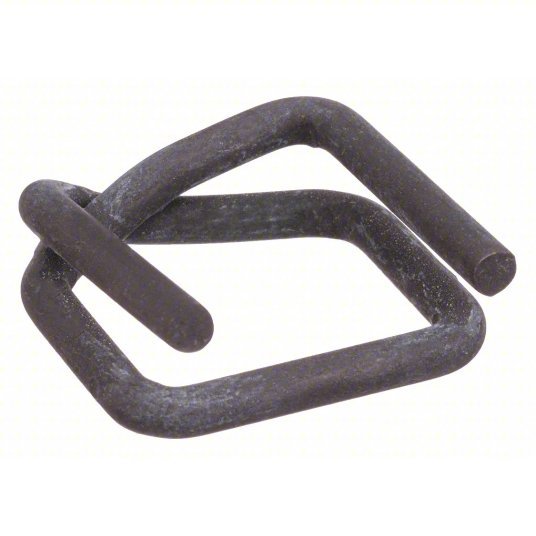 Redwood RW2CXR1 Strapping Buckle Fits 3/4 in Strap Wd, 3/4 in Seal Inside Wd, Steel, Phosphated, 1,000 PK
