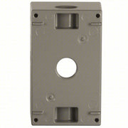 Bell 5385-0 Weatherproof Electrical Box, 1 Gang, 1/2 in Hub Size, 3 Inlets, 4.5 in L, 2.75 in W, Aluminum, Gray