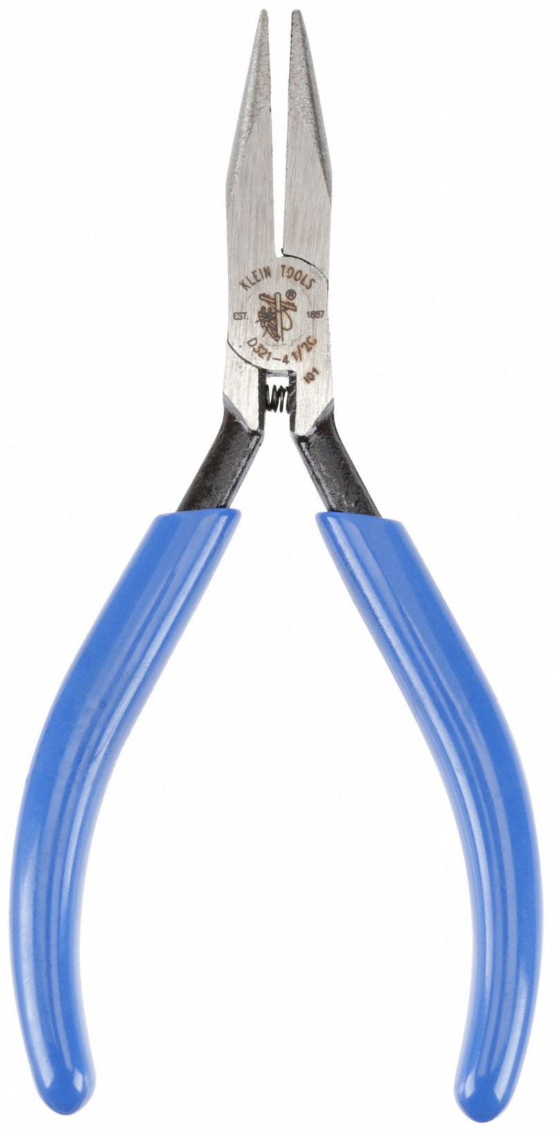 Klein Tools D321-41/2C Needle Nose Plier, 3/4 in Max Jaw Opening, 4-7/8 in Overall Lg, 1-1/8 in Jaw Lg, 1/8 in Tip Wd