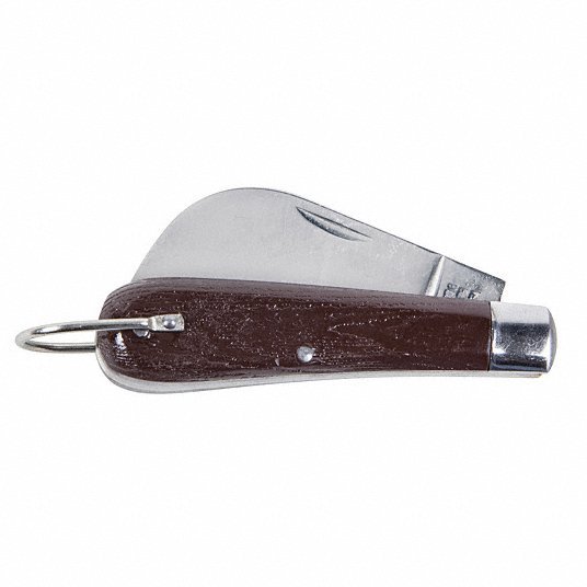 Klein 1550-44 Pocket Knife, Hawkbill, Heavy Duty Work, Plastic, 6-1/8" L.