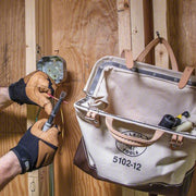 Klein 5102-12 Tool Bag Canvas, 1 Pockets, 12 in Overall Wd, 6 in Overall Dp, 10 in Overall Ht