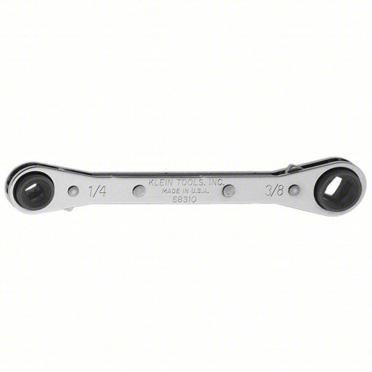 Klein 68309 Box End Wrench Chrome, 3/16 in_1/4 in_1/2 in_9/16 in Head Size, 6 3/4 in Overall Lg