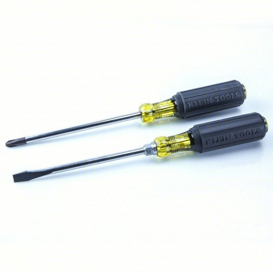 Klein 85078 General Purpose Screwdriver Set 8 Pieces, Phillips/Slotted Tip, Ergonomic Grip