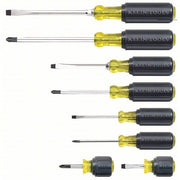 Klein 85078 General Purpose Screwdriver Set 8 Pieces, Phillips/Slotted Tip, Ergonomic Grip
