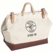 Klein 5102-24 Tool Bag Canvas, 1 Pockets, 24 in Overall Wd, 6 in Overall Dp, 15 in Overall Ht, Brown