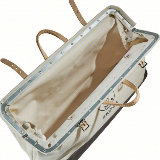 Klein 5102-24 Tool Bag Canvas, 1 Pockets, 24 in Overall Wd, 6 in Overall Dp, 15 in Overall Ht, Brown