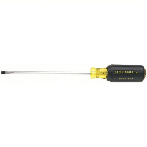 Klein 601-6 General Purpose Slotted Screwdriver 3/16 in Tip Size, 9 3/4 in Overall Lg
