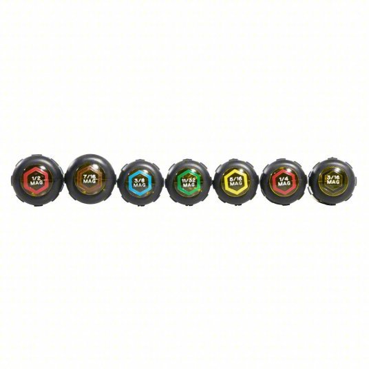 Klein 647M Fastener-Holding Nut Driver Set SAE, 15 3/4 in, 6 in Shank Lg, Ergonomic Grip