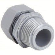 Hubbell SEC50GA Liquid Tight Cord Connector Nylon, 1/2 in MNPT, 0.17 in to 0.45 in, Gray
