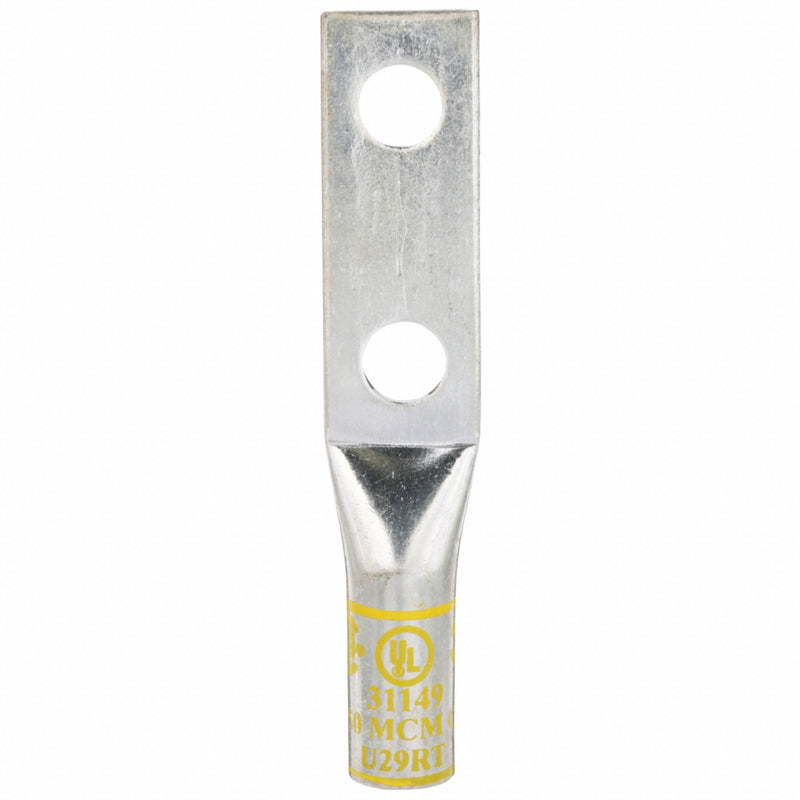 3M 31149 Compression Lugs, For 250 kcmil, Stranded Wire, 1/2 in Stud Size, Long, Copper Barrel