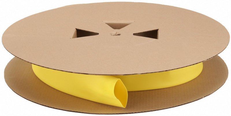 3M FP301-3/64-1000'-YELLOW-SPOOL Heat Shrink Tubing, 0.05 in I.D. Before Shrinking, 0.02 in I.D. After Shrinking, Yellow, 3 PK