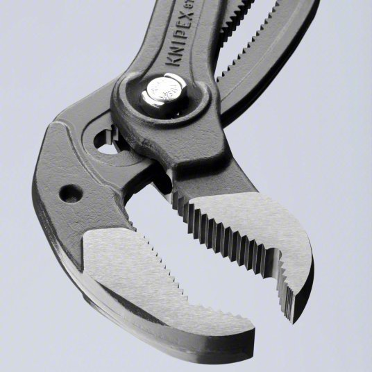 Knipex 87 01 400 SBA Water Pump Plier V, Push Button, 3 1/2 in Max Jaw Opening, 16 in Overall Lg, 27 Jaw Positions