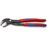 Knipex 87 02 250 SBA Water Pump Plier V, Push Button, 2 in Max Jaw Opening, 10 in Overall Lg, 25 Jaw Positions, Serrated