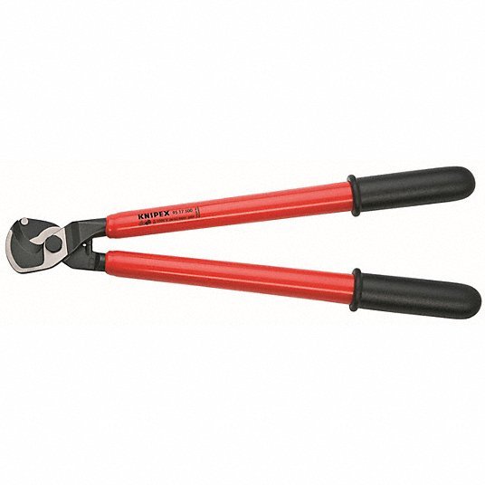 Knipex 95 17 500 Insulated Cable Cutter Plastic Handle, Shear, For 1 1/16 in Max Dia Aluminum Electric Cable