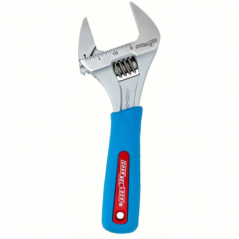 Channellock 6WCB Adjustable Wrench Alloy Steel, Chrome, 6 in Overall Lg, 1 5/16 in Jaw Capacity