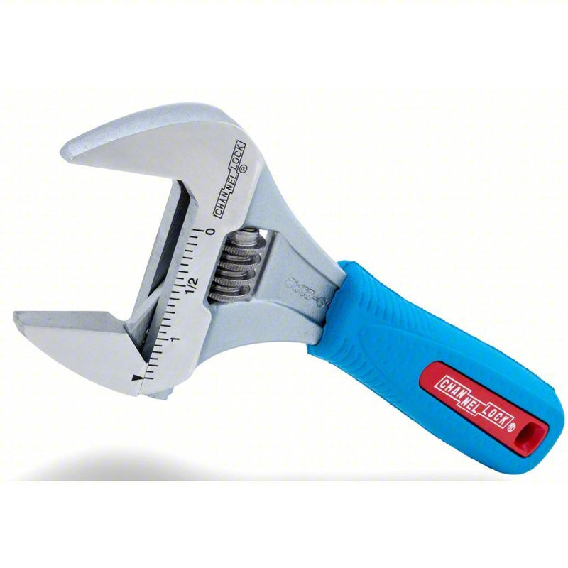 Channellock 6WCB Adjustable Wrench Alloy Steel, Chrome, 6 in Overall Lg, 1 5/16 in Jaw Capacity