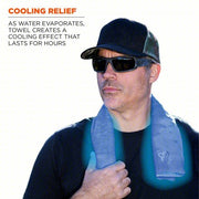 Ergodyne Chill-Its 6602 Evaporative Cooling Towel Blue, Universal, PVA, Evaporative-Cooling