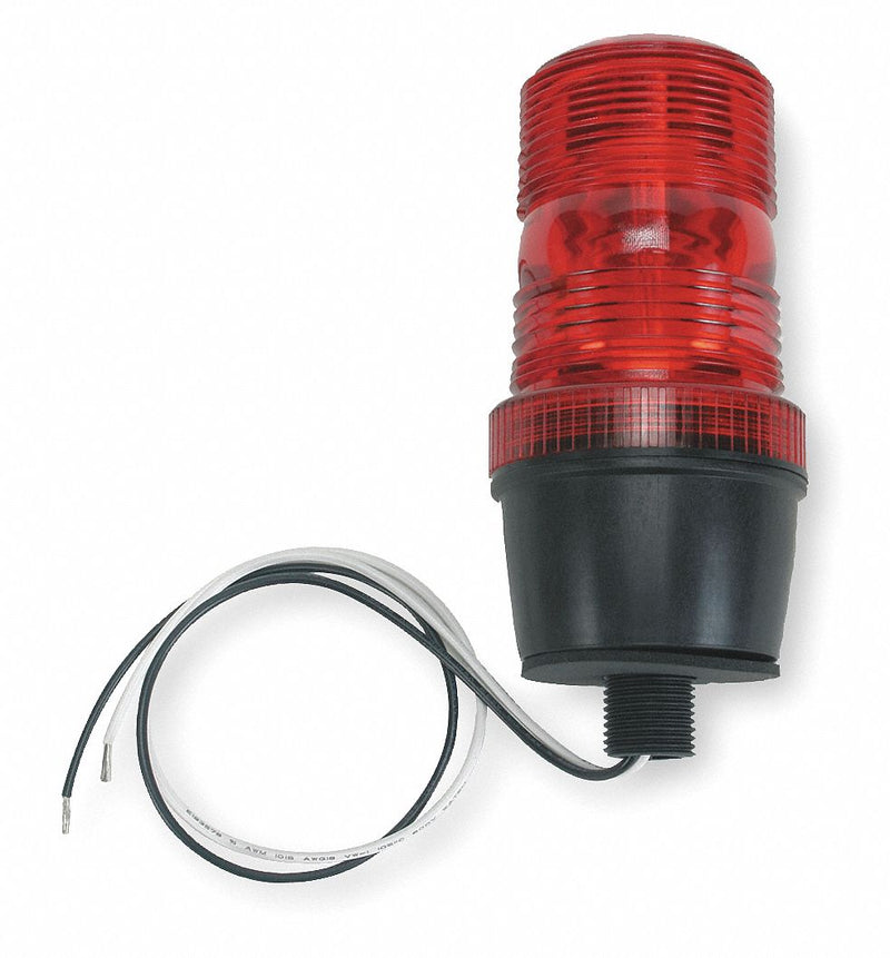 Approved Vendor 2ERP4 Warning Light, Red, Strobe Tube, 1/2 in MNPT, 120V AC, 2 3/4 in Overall Dia, 2ERP4