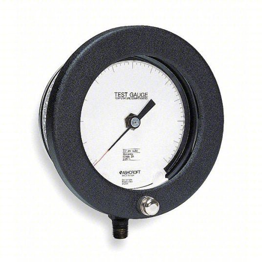 Ashcroft 451082AS02L30C4 Pressure Gauge, 0 to 30 psi, 1/4 in MNPT, Aluminum, Black