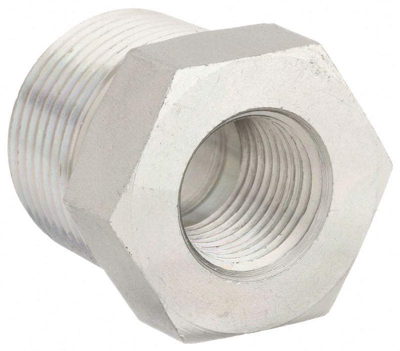 Aeroquip 2081-12-6S Hydraulic Hose Straight Adapter, NPT Threaded x NPT Threaded, Male x Female, Rigid, Straight
