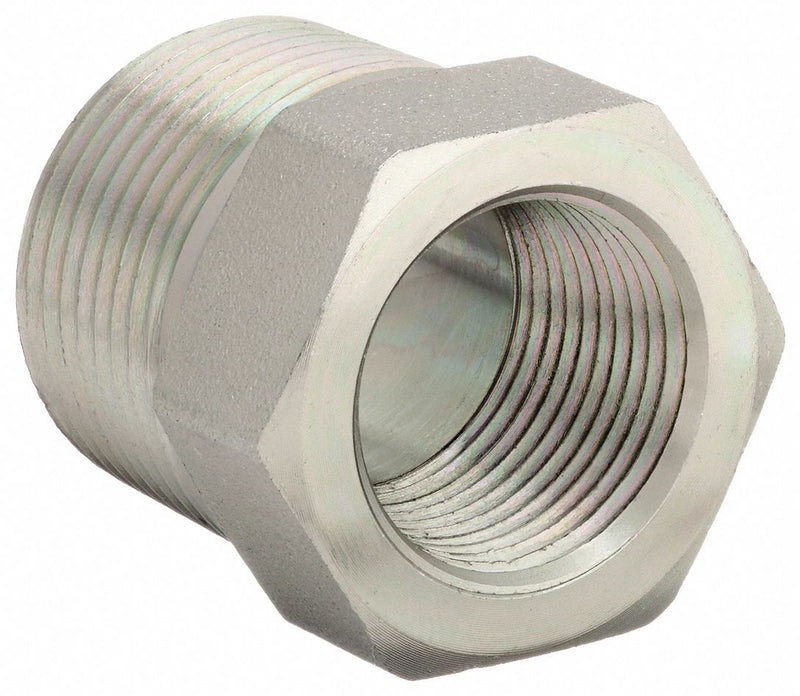 Aeroquip 2081-16-12S Hydraulic Hose Straight Adapter, NPT Threaded x NPT Threaded, Male x Female, Rigid, Straight