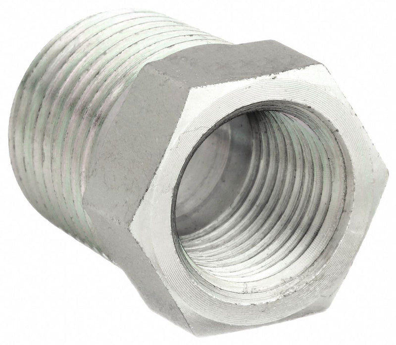 Aeroquip 2081-4-2S Hydraulic Hose Straight Adapter, NPT Threaded x NPT Threaded, Male x Female, Rigid, Straight