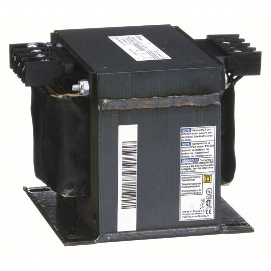 Square D 9070T1000D1 Control Transformer 240V AC/480V AC, 120V AC, Foot, 1 kVA VA Rating