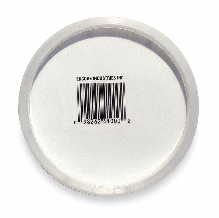 Encore Plastics 1045584 Paint Mix & Measure Container Lid, 1 qt, 4-5/8 in Dia x 3/8 in H, Clear/Natural LLDPE, 25 PK