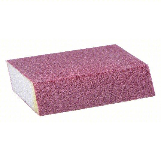 3M 70005106623 Dual-Angle Sanding Sponge 2 1/2 in W x 4 1/2 in L x 1 in T, Aluminum Oxide, Fine, 100 Grit, PK