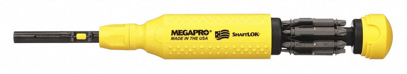 Megapro 151SL44-B Multi-Bit Screwdriver, 15-in-1, Phillips/Slotted/Square/Torx, 8-1/2 in