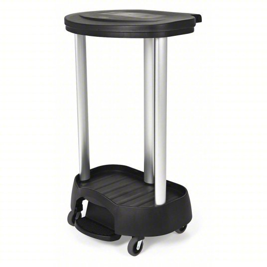 Rubbermaid FG630000BLA Linen Hamper Black, Plastic/Aluminum