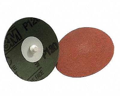 3M 361F Quick-Change Sanding Disc, TS, 2", Aluminum Oxide, 60 Grit, YF Wt Polyester, 200 PK
