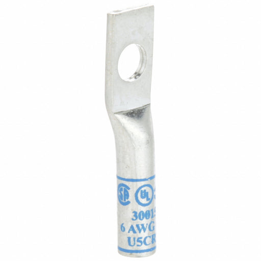 3M 30015 Compression Lugs, 1/4 in Stud Size, 6 AWG For Wire Sizes, Stranded Wire Type, Std, Copper