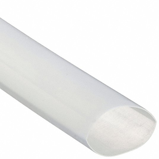 3M FP301-3/8-48"-CLEAR-125 PCS Heat Shrink Tubing 0.38 in I.D. Before Shrinking, 0.19 in I.D. After Shrinking, 4 ft Lg, 125 PK