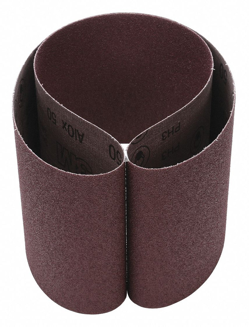 3M 341D Sanding Belt, 6 in W x 48 in L, Aluminum Oxide, 50 Grit, X Wt Cloth Backing, 20 PK