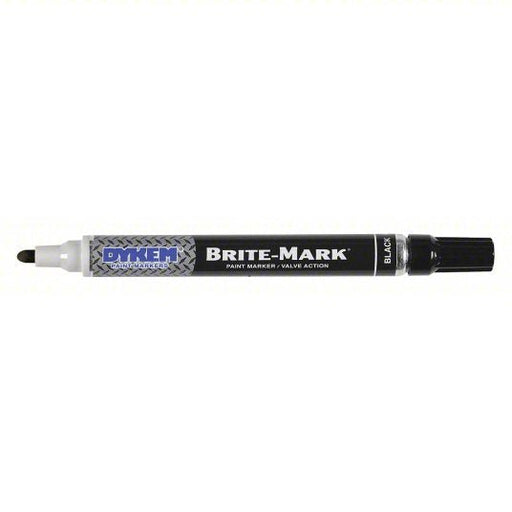 Dykem 84002 Paint Marker Fiber, Medium Tip Size, Black