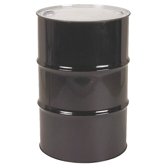 Redwood DRTU55-1212 Closed Head Transport Drum, Steel, 55 gal, Unlined, Black