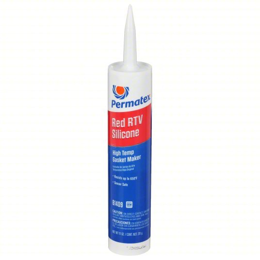 Permatex 81409 RTV Gasket Maker High-Temp Red RTV, 11 oz, Cartridge, Red