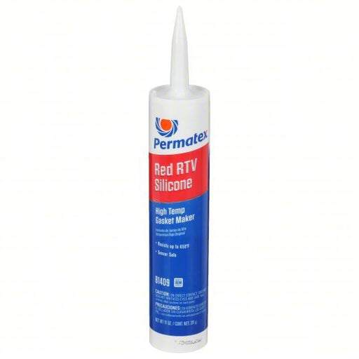Permatex 81409 RTV Gasket Maker High-Temp Red RTV, 11 oz, Cartridge, Red