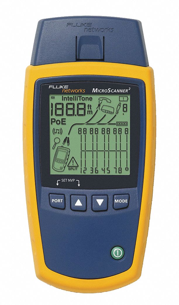 Fluke Networks MS2-100/WWG 3084165 Cable Tester, MicroScanner, Base Model, MS2-100/WWG 3084165, Network, Twisted Pr