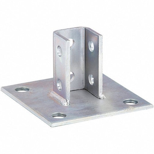 KVM Tools V6SQ EG Post Base, 6 In, Silver, Depth: 3 1/2 in - Redwood.KV2HZD8