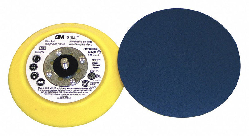 3M 7100033003 PSA Disc Backup Pad, 5 in Dia, PK10