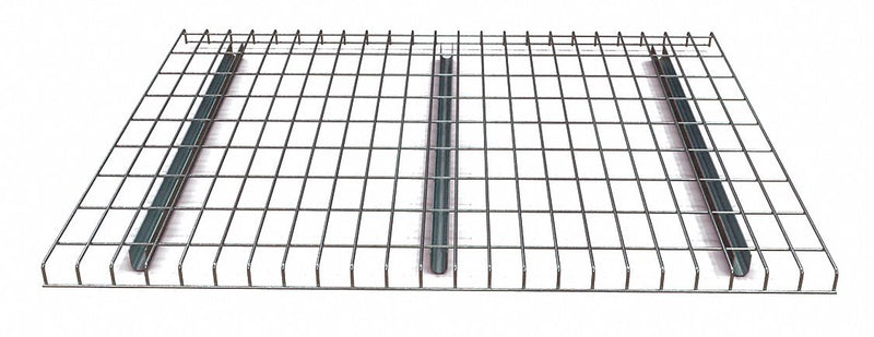 Husky Rack & Wire 4852A3 Pallet Rack Decking, 52 in x 48 in x 1-1/2 in, Waterfall Edge, 6 ga Galvanized Steel Wire, 2,100 lb Cap, Silver, Standard Style